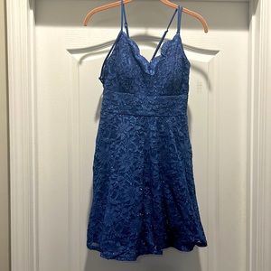Blue Homecoming Dress